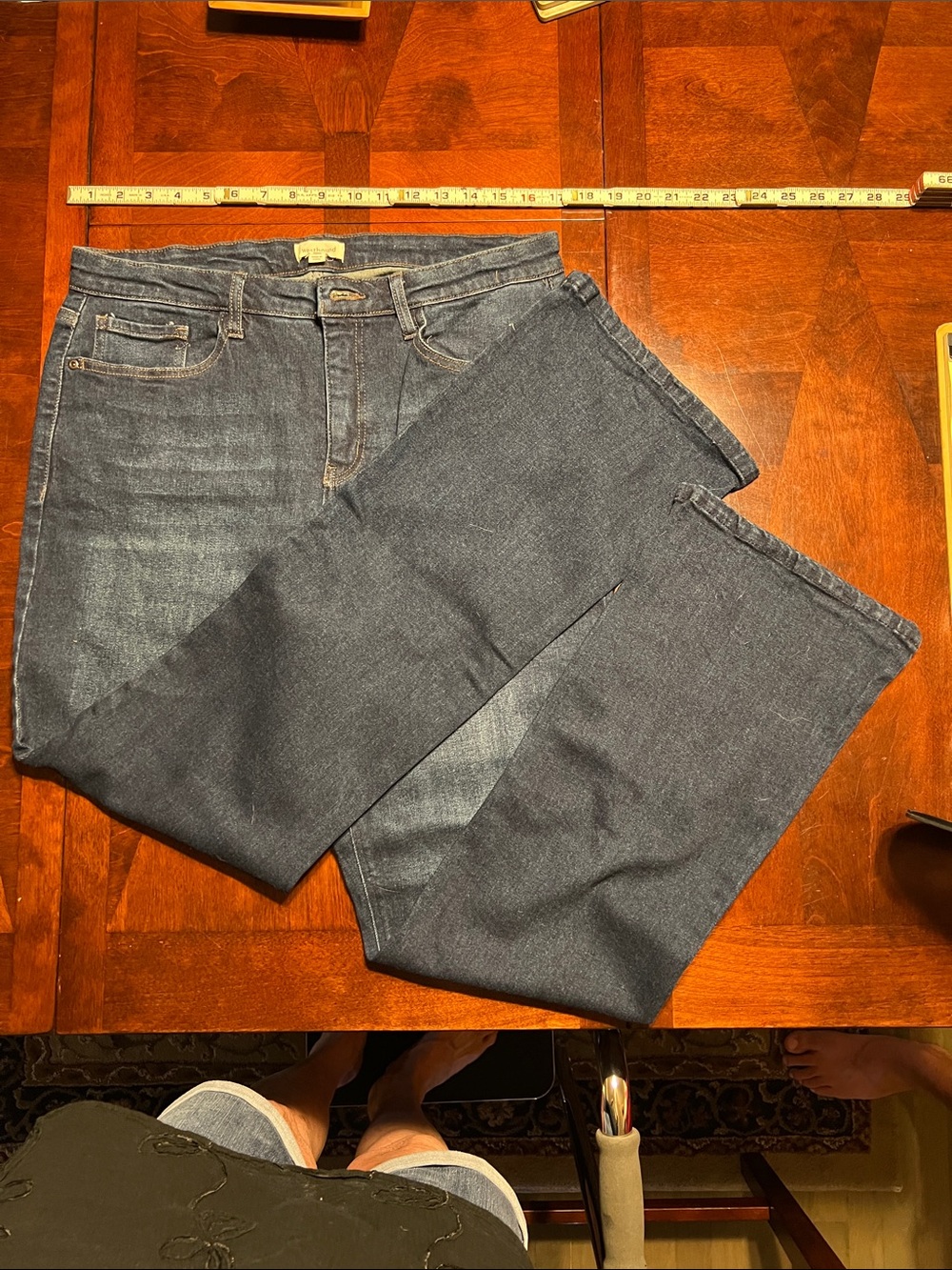 Westbound Women's Wide-Leg Jeans in Dark Blue Denim
